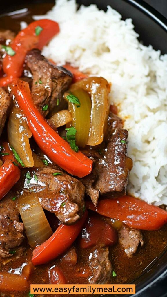 Best Slow Cooker Pepper Steak Recipe