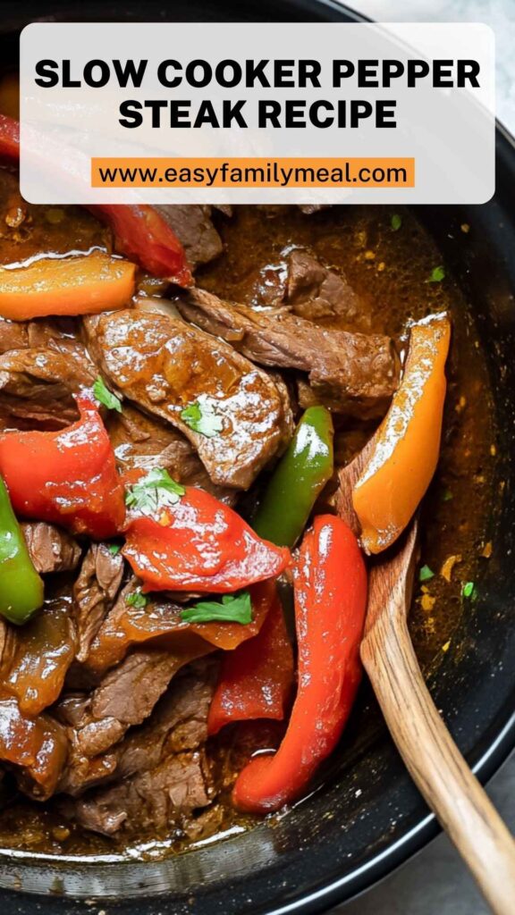 Slow Cooker Pepper Steak Recipe