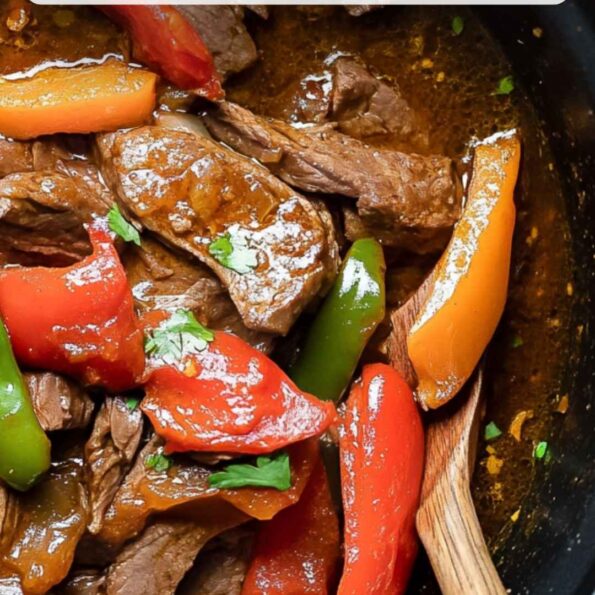 Slow Cooker Pepper Steak Recipe