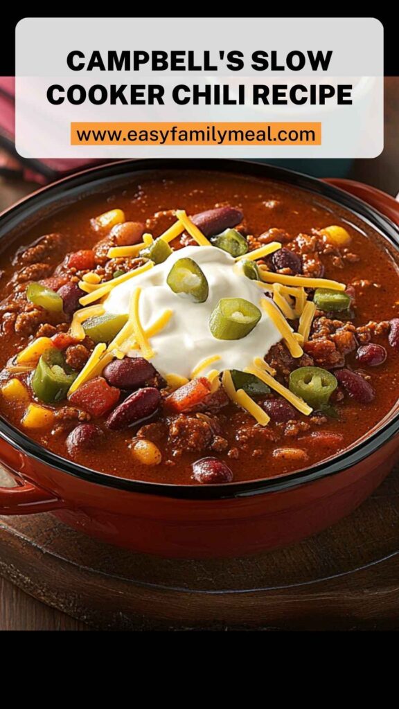 Campbell's Slow Cooker Chili Recipe