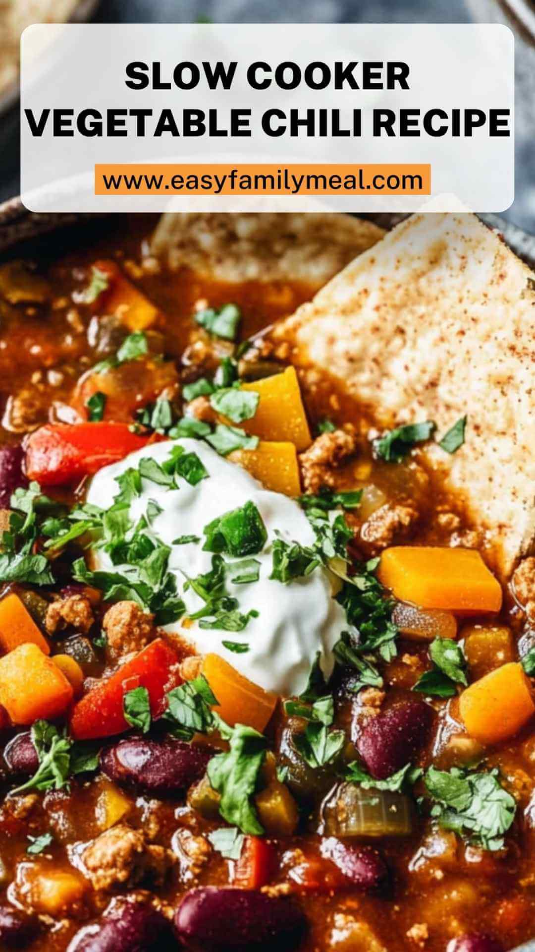 Slow Cooker Vegetable Chili Recipe