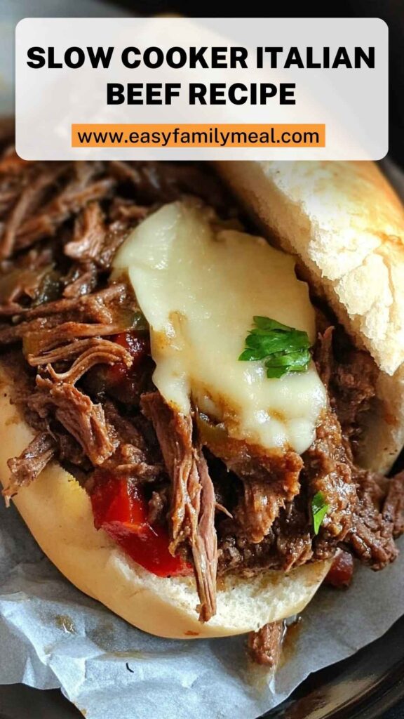 Slow Cooker Italian Beef Recipe