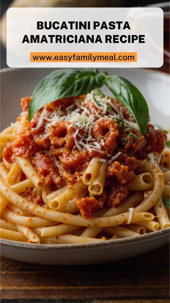 Bucatini Pasta Amatriciana Recipe