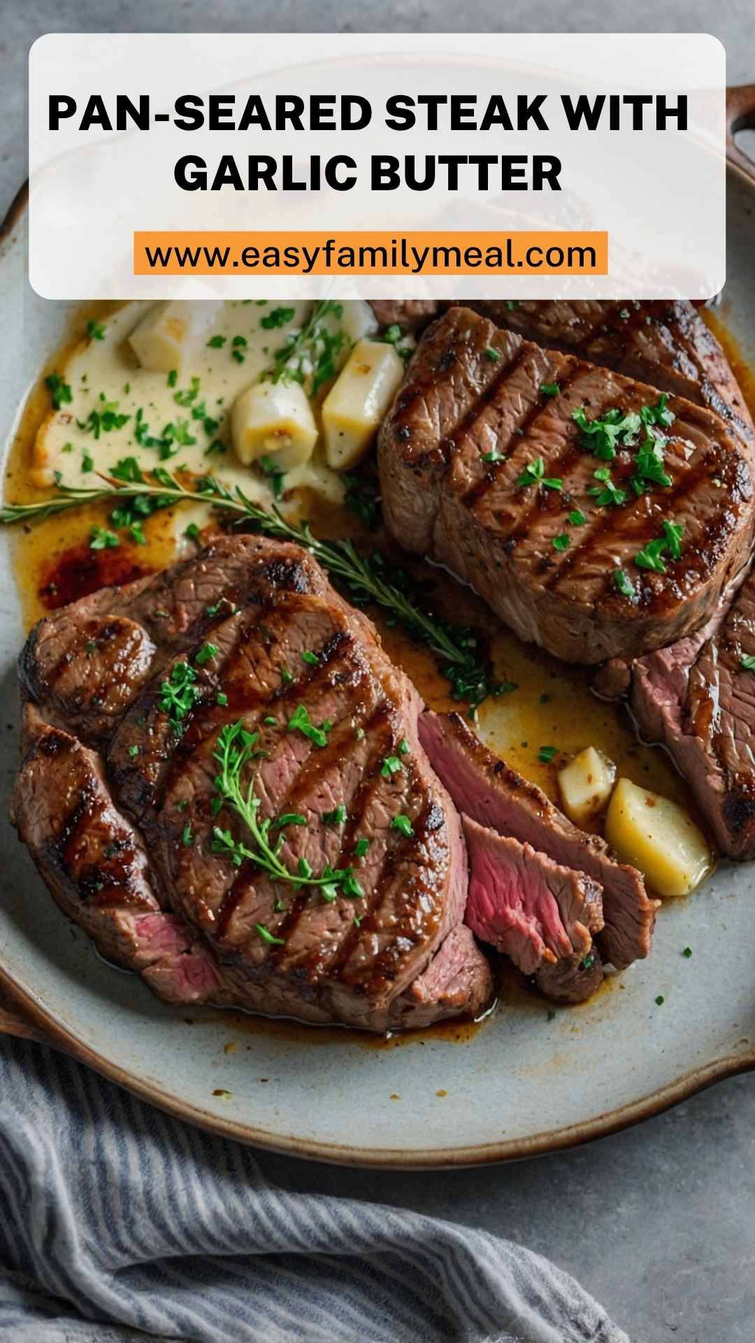Pan-Seared Steak With Garlic Butter Pan-Seared Steak With Garlic Butter