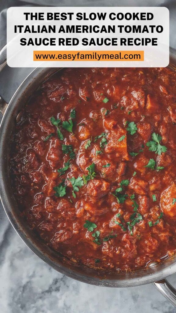 The Best Slow Cooked Italian American tomato Sauce Red Sauce Recipe