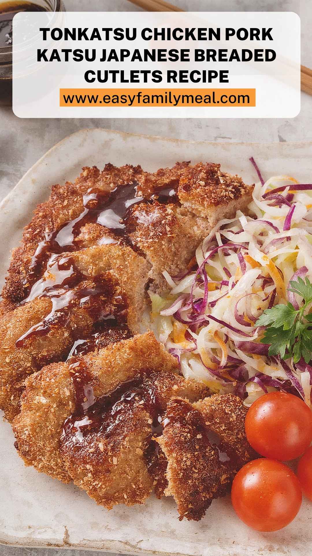 Tonkatsu Chicken Pork Katsu Japanese Breaded Cutlets Recipe