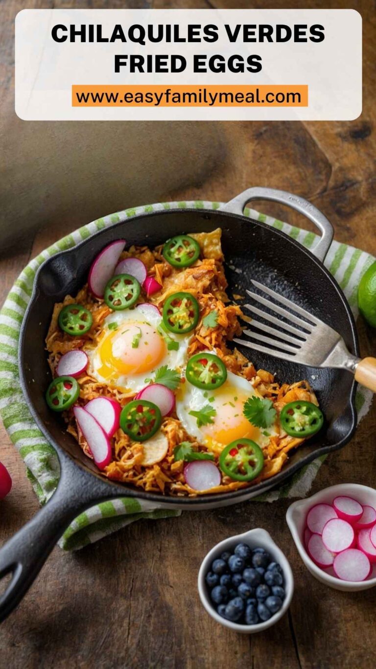 Chilaquiles Verdes Fried Eggs – Easy Family Meal