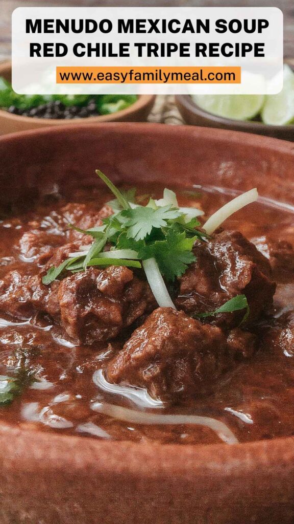 Menudo Mexican Soup Red Chile Tripe Recipe
