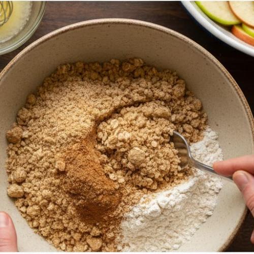 Step 2: Mix Together The Topping Step 2: Mix Together The Topping