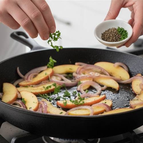 Step 4: Sauté the Apples and Onions