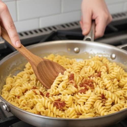 Step 5: Combine Pasta and Cheese Sauce