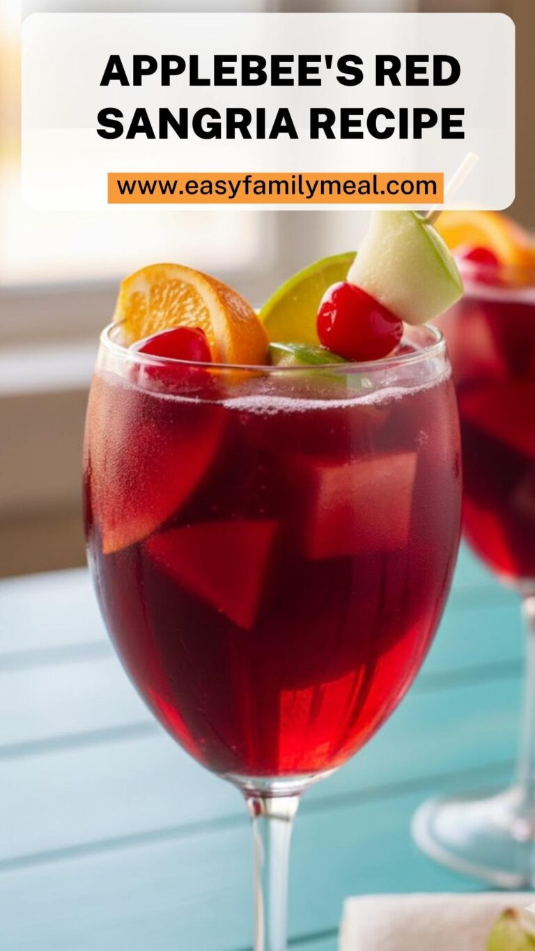 Applebee’s Red Sangria Recipe – Easy Family Meal