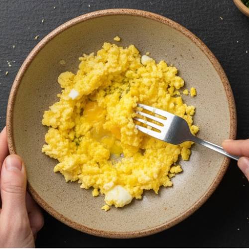 Step 3: Mash the Egg Yolks