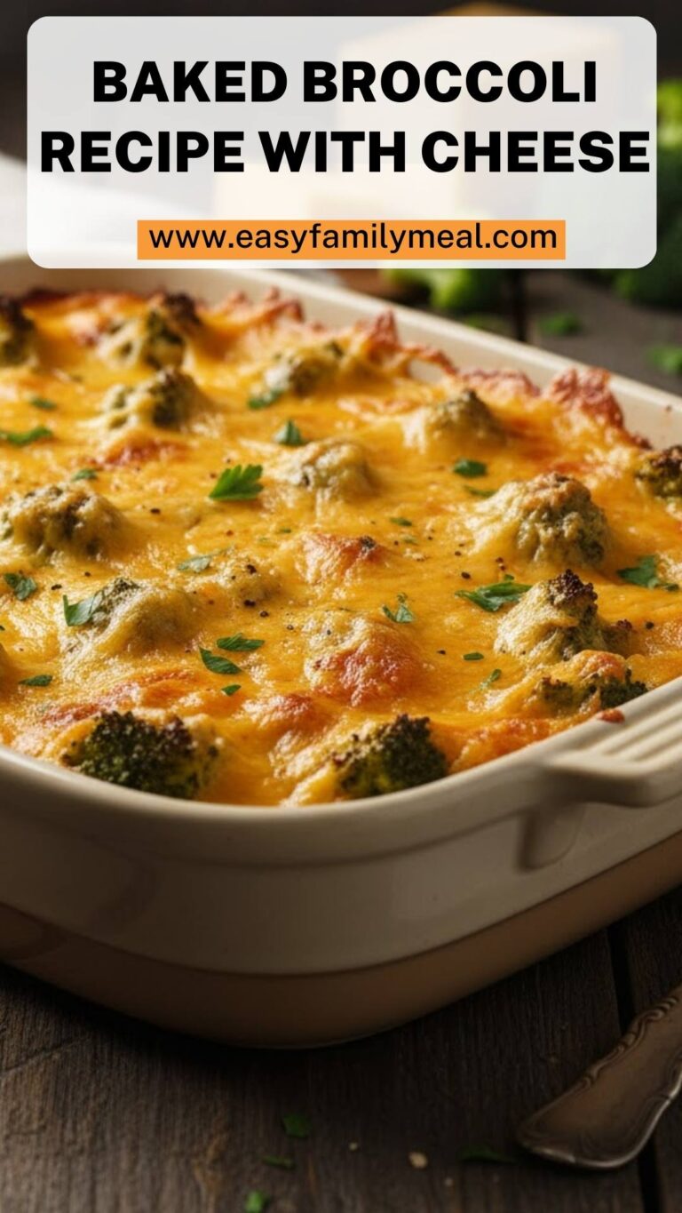 Baked Broccoli Recipe With Cheese – Easy Family Meal