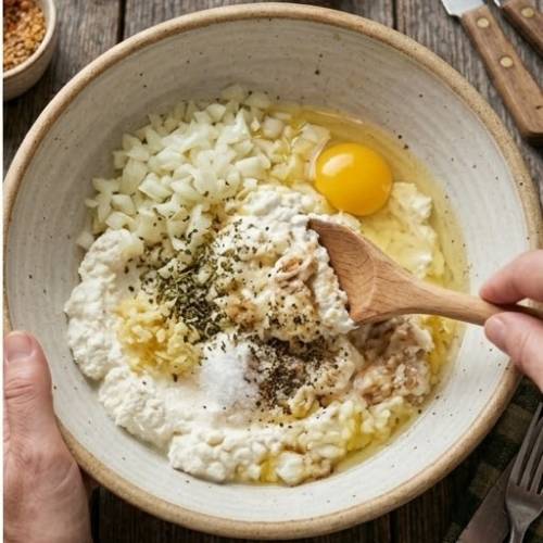 Step 4: Mix the Cheesy Filling Step 4: Mix the Cheesy Filling