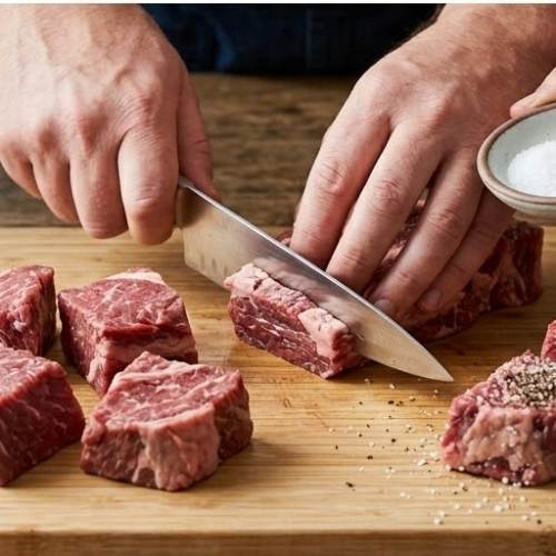 Step 2: Trim and Season the Beef Step 2: Trim and Season the Beef