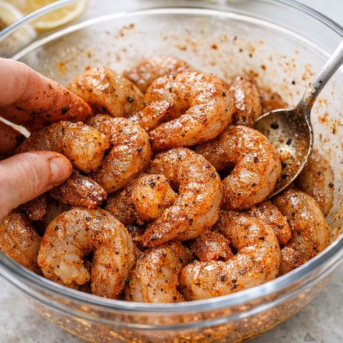 Step 2: Coat the Shrimp Generously