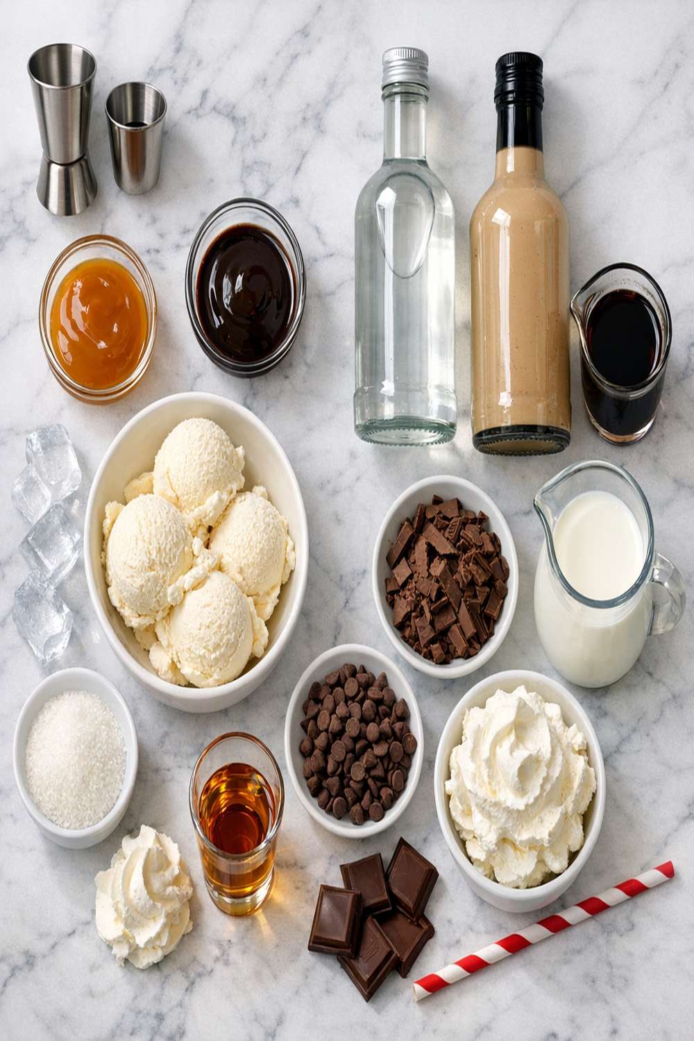 Boozy Milkshake Recipe ingredients