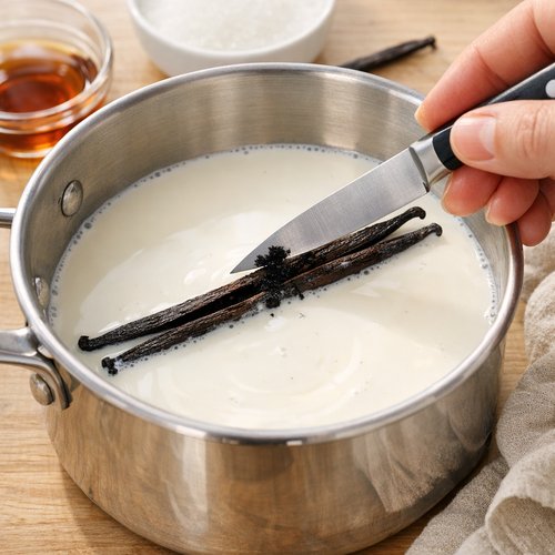 Step 1: Combine Your Dairy and Infuse With Vanilla