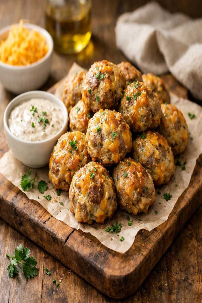Cheesy Sausage Balls Recipe