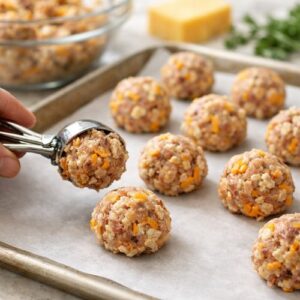Cheesy Sausage Balls Recipe step 5