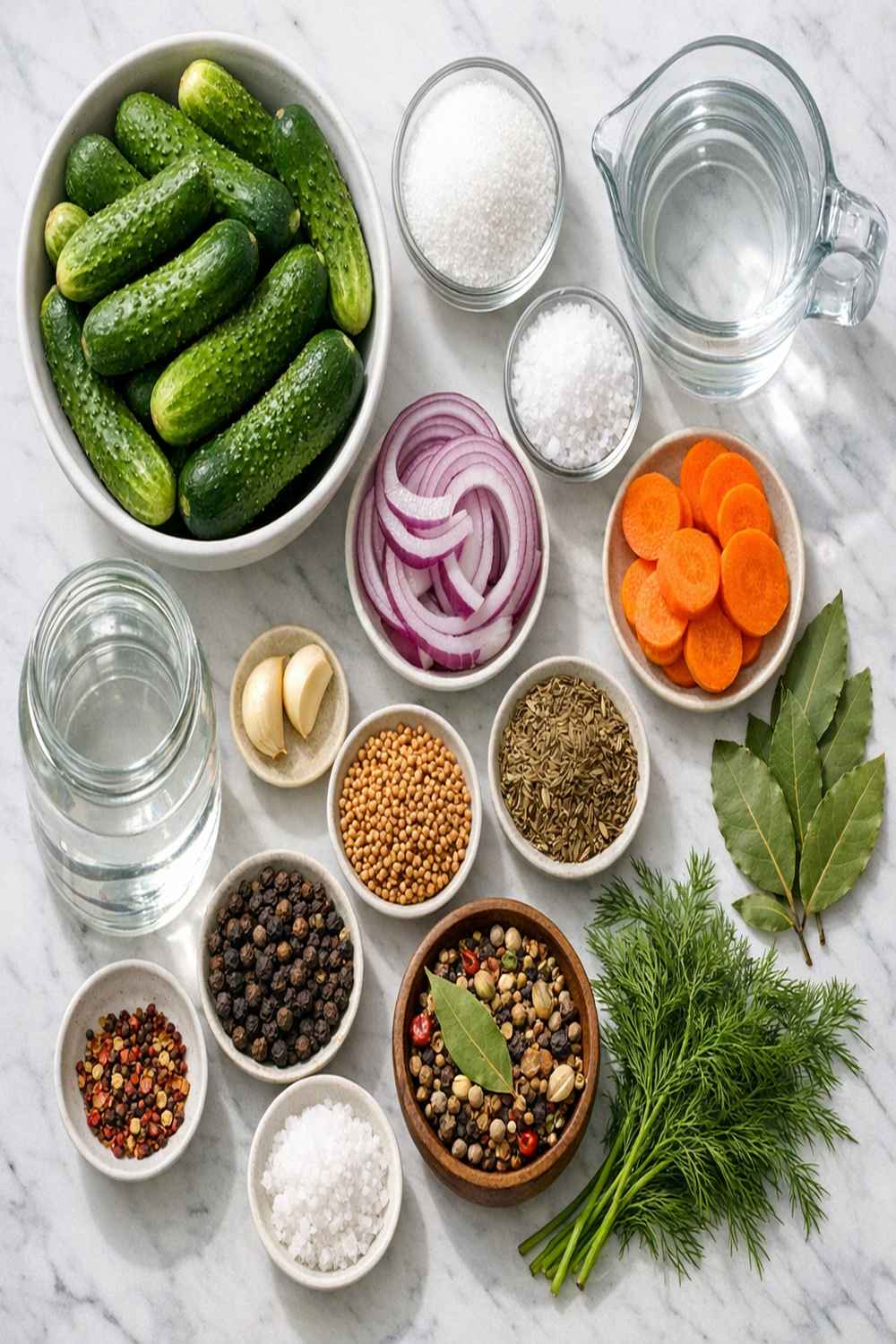 Refrigerator Pickles Recipe ingredients