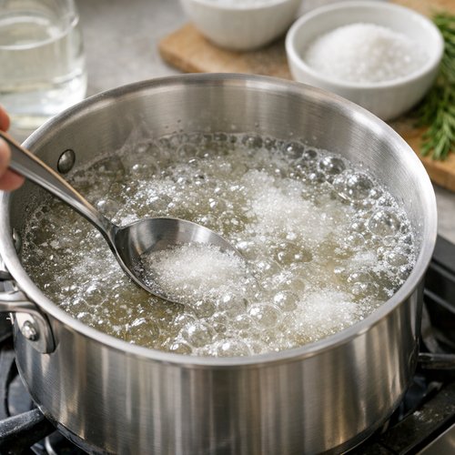 Step 3: Combine Water, Vinegar, Salt, and Sugar