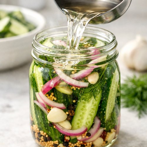 Step 5: Pour Hot Brine Over Everything