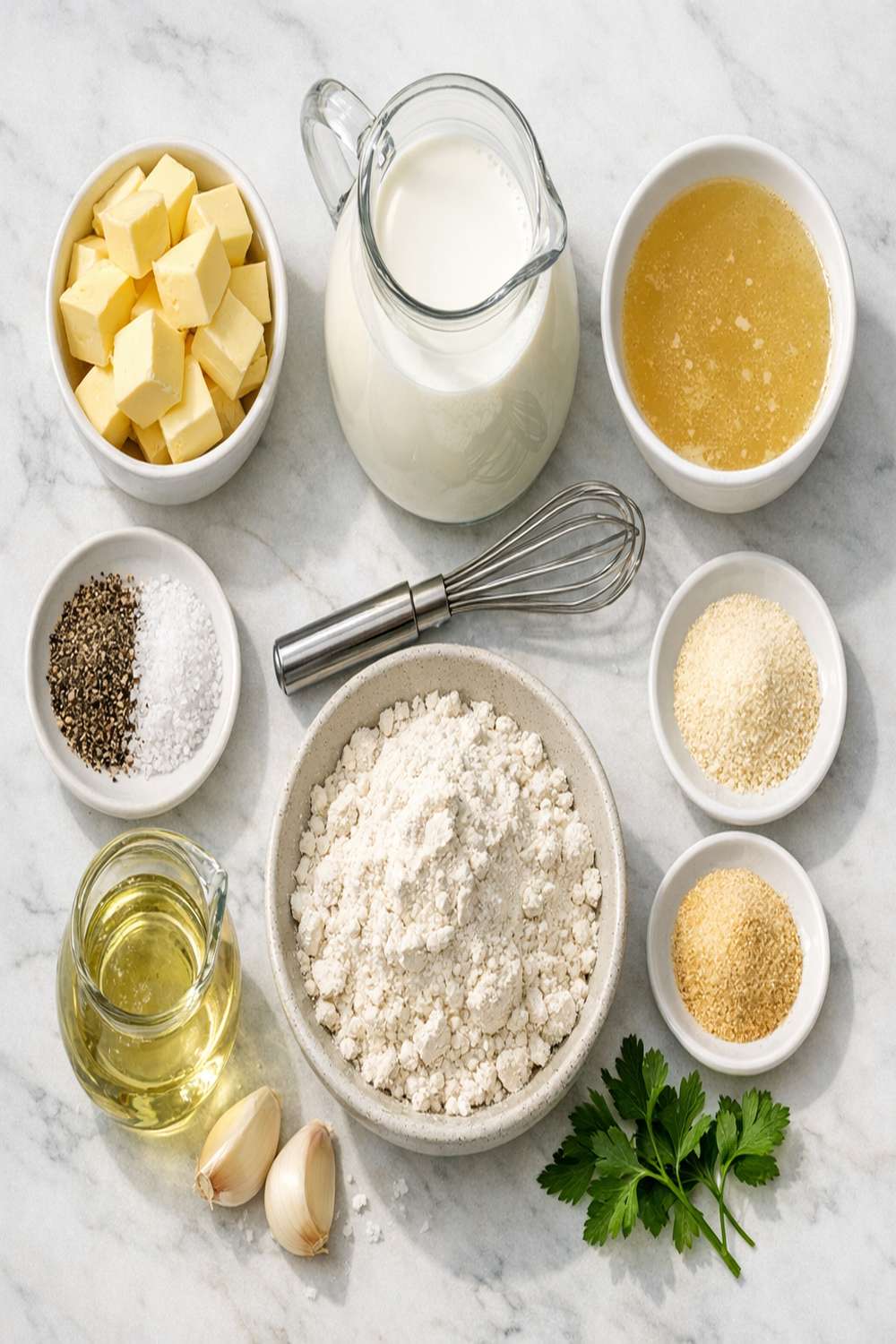 White Gravy Recipe ingredients