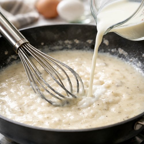 Step 5: Whisk in Remaining Milk Gradually