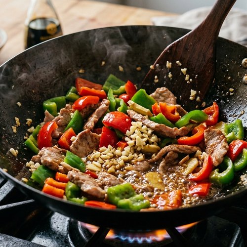 Step 5: Build Flavor with Ginger, Garlic, and Peppers